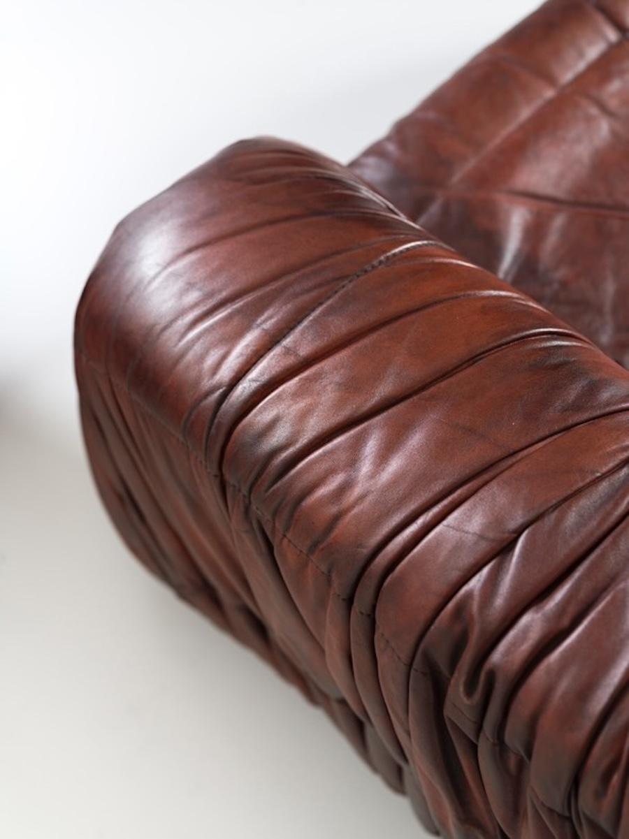 Cuir Gionathan de Pas & Donato D'Urbino & Paolo Lomazzi Canapé Piumino en vente