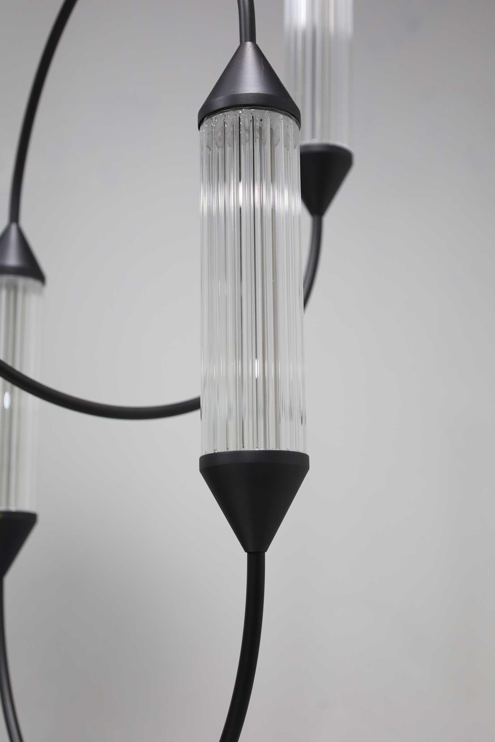 Giopato & Coombs Cirque Chandelier in Brushed Bronze In Good Condition For Sale In Dallas, TX