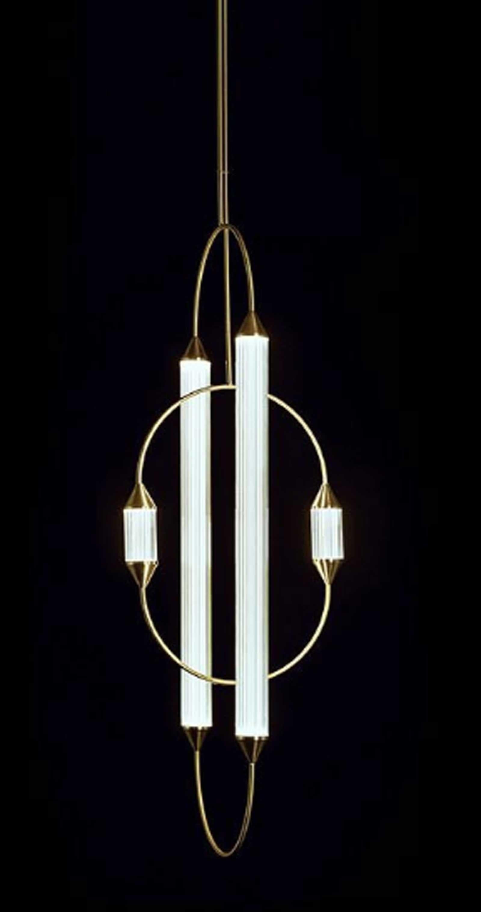 Giopato & Coombs Cirque Chandelier in Brushed Bronze For Sale 3