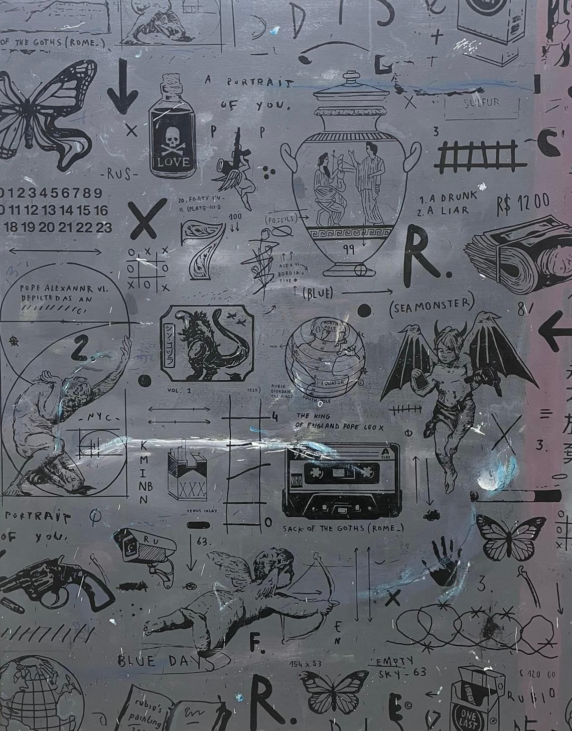 CONTEMPORARY Artwork A Portrait of You by French Artist Giordan Rubio 2024 NEW