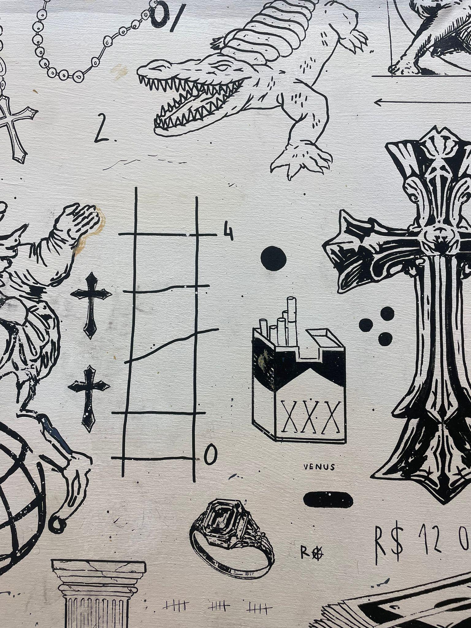 OBRA DE ARTE CONTEMPORÁNEA Utopía perdida del artista francés Giordan Rubio 2024 NUEVO en venta 1