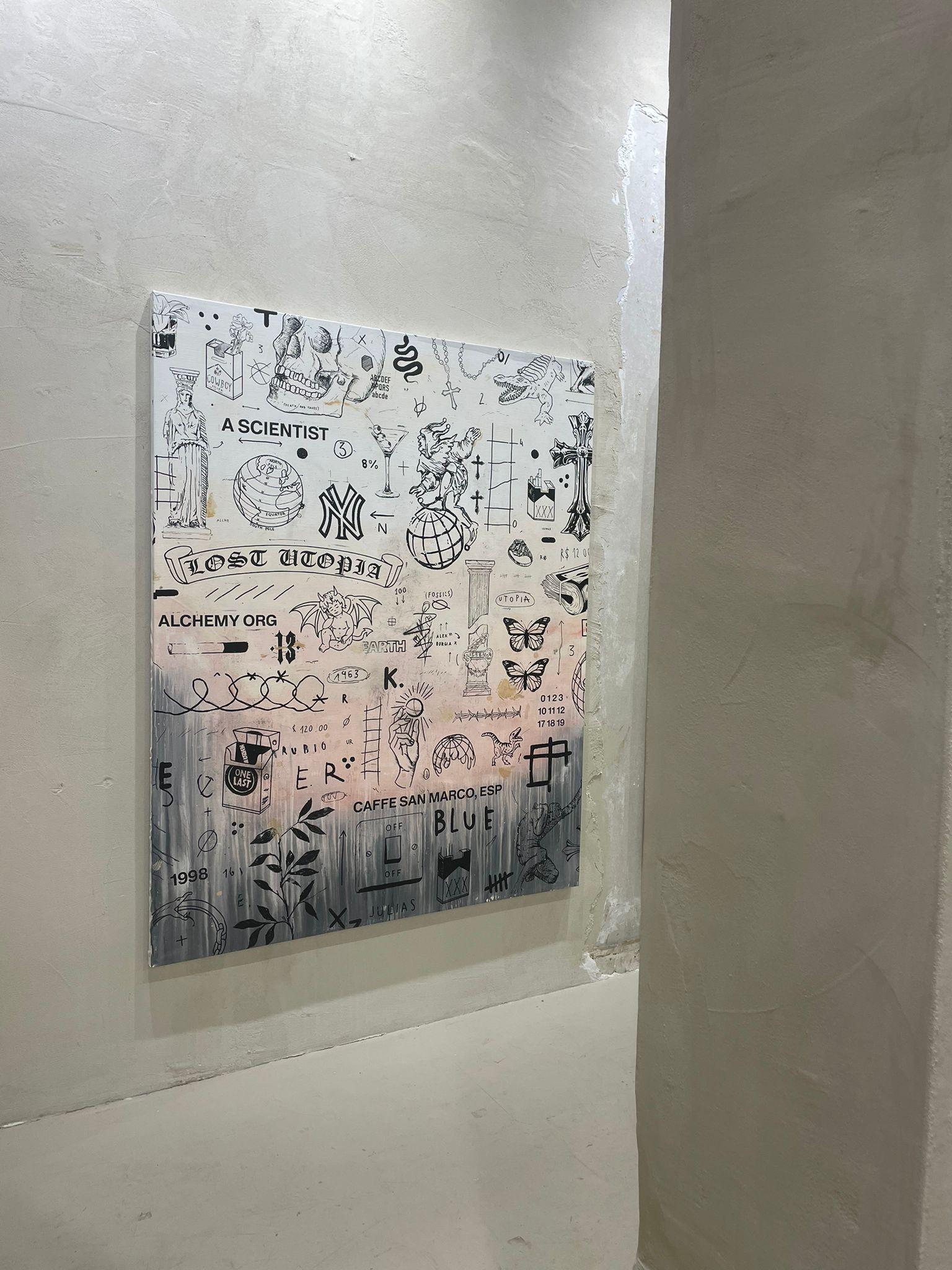 OBRA DE ARTE CONTEMPORÁNEA Utopía perdida del artista francés Giordan Rubio 2024 NUEVO en venta 4