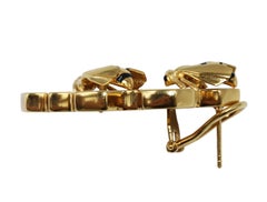 Giordana Castellan Enamel and Gold Honeycomb and Bee Earclips