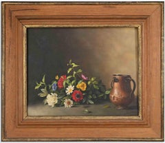 Still life -  Oil Painting by Giordano Becciani - Mid-20th Century