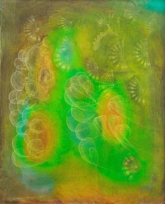 Italian Surrealist "Butterflies Under the Sea, 1962" Painting