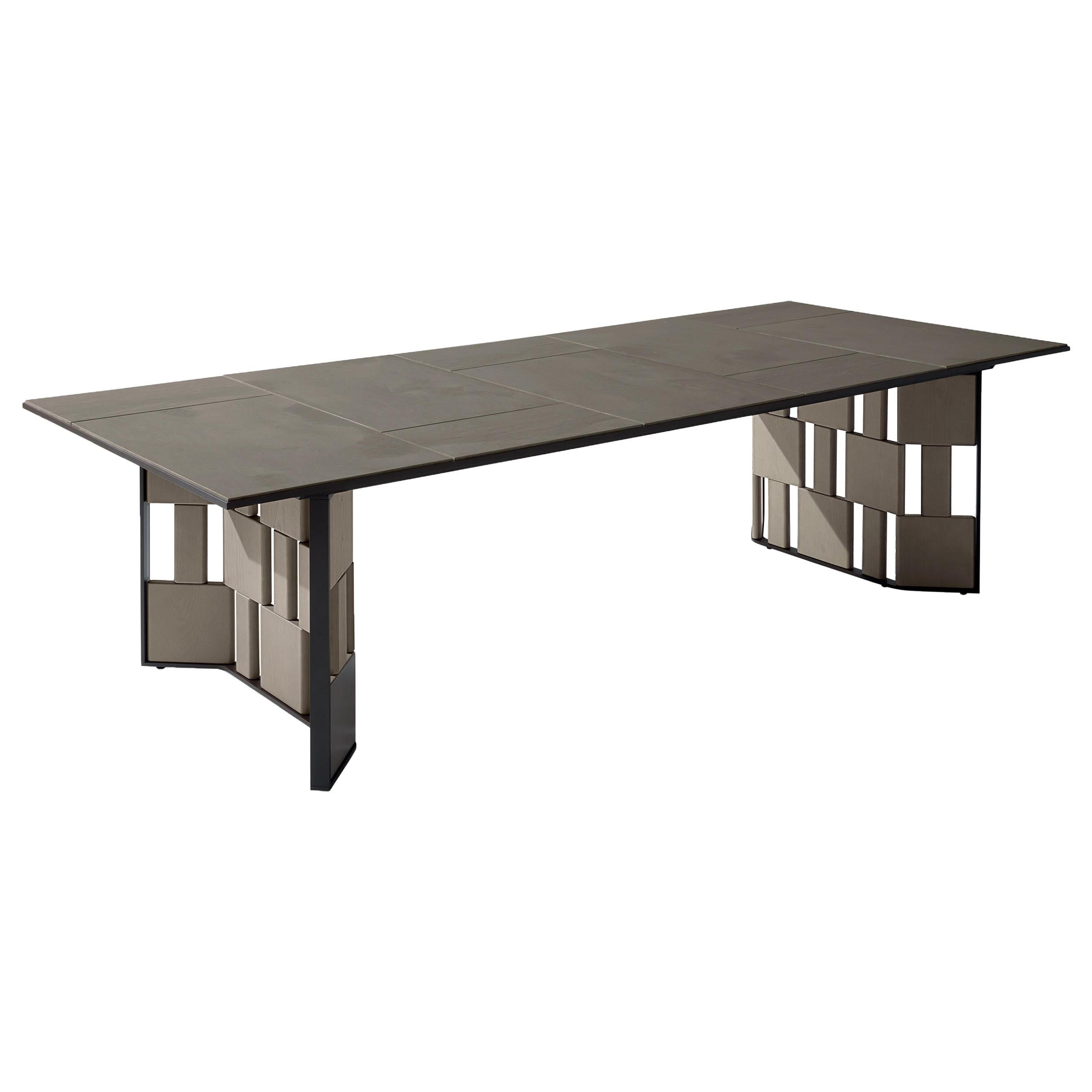 Giorgetti Break Outdoor Stone Dining Table designed by Ludovica+Roberto Palomba For Sale