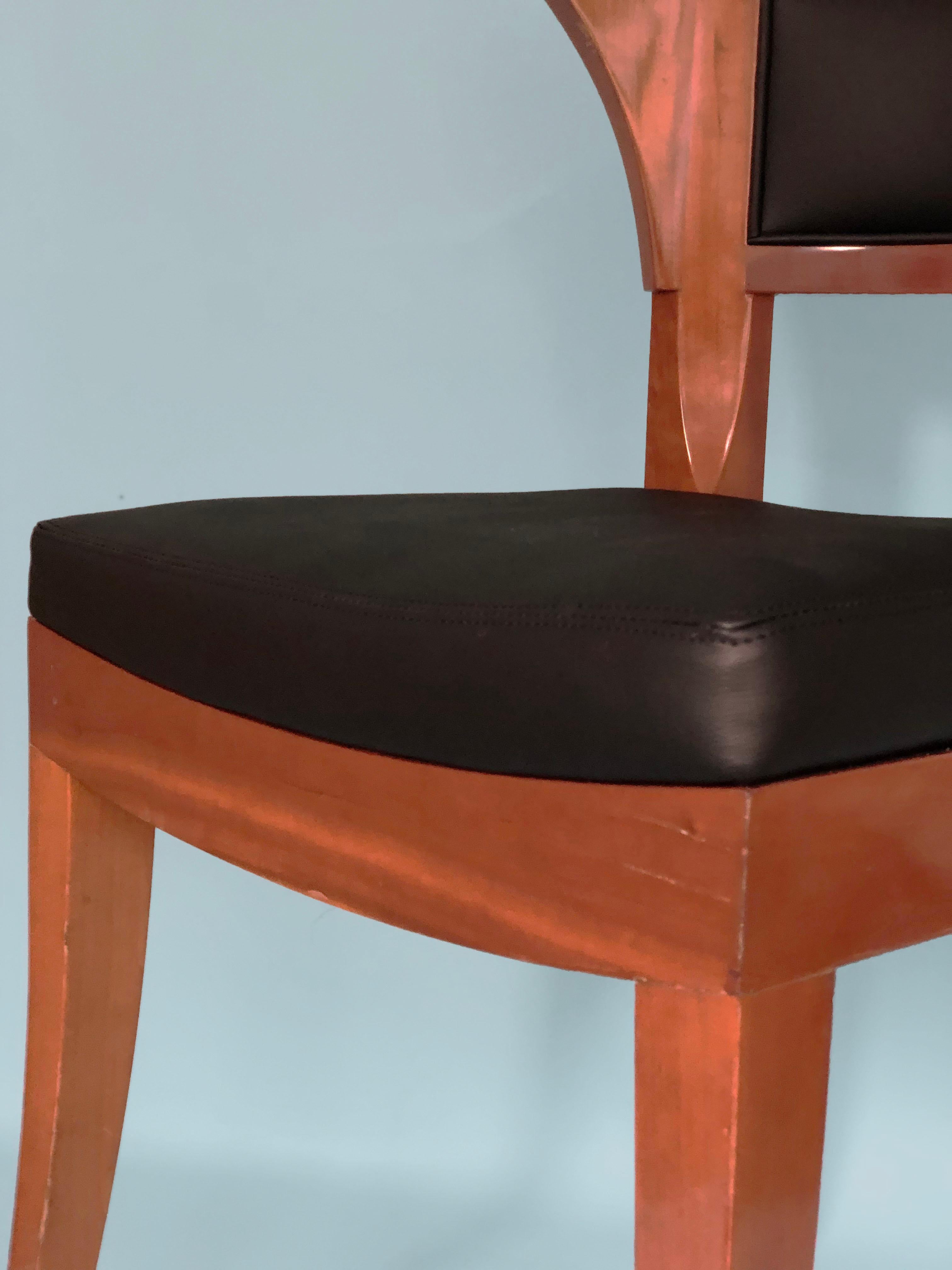 Cherry Wood Dining Chairs Model Sella Media by Leon Krier