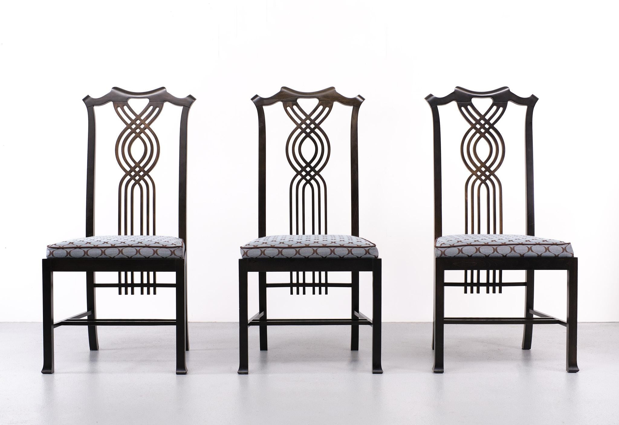 Italian Giorgetti dining chairs  Umberto Asnago   1980s Italy For Sale