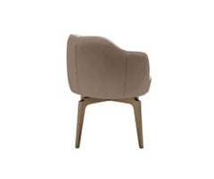 Giorgetti Elisa Dining Armchair Designed By Carlo Colombo with Leather Back