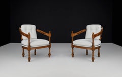 Giorgetti "Gallery 1975" Armchairs in Bouclé Upholstery Italy