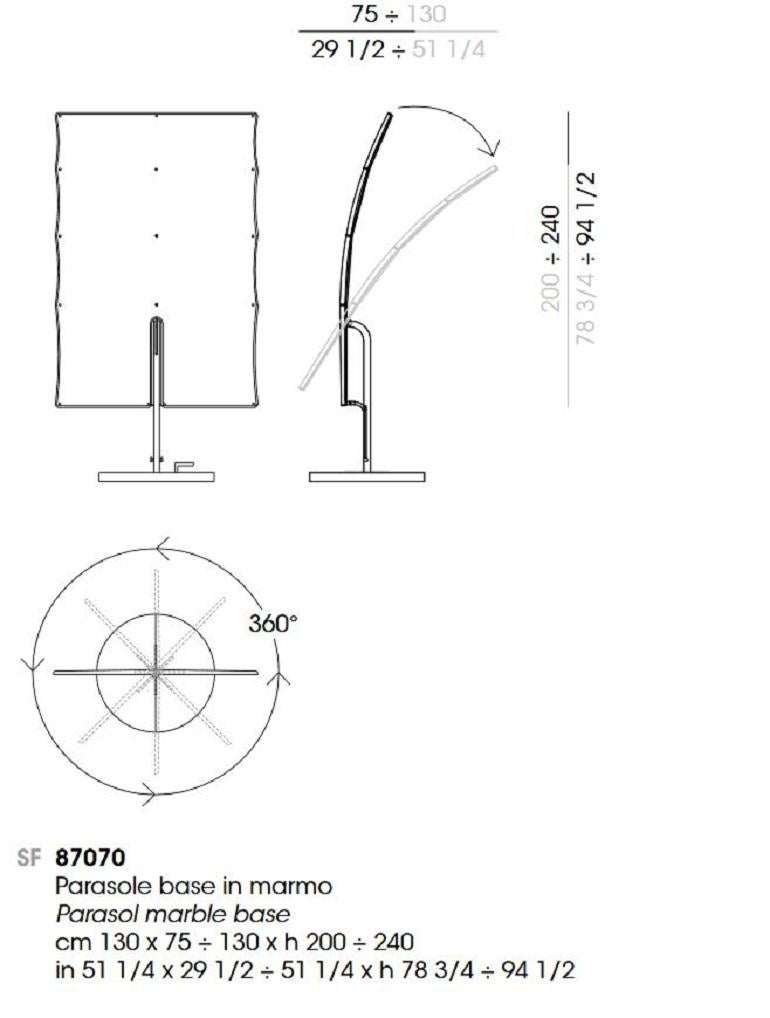 Verstellbarer, drehbarer Parasolschirm von Giorgetti Gea (21. Jahrhundert und zeitgenössisch) im Angebot