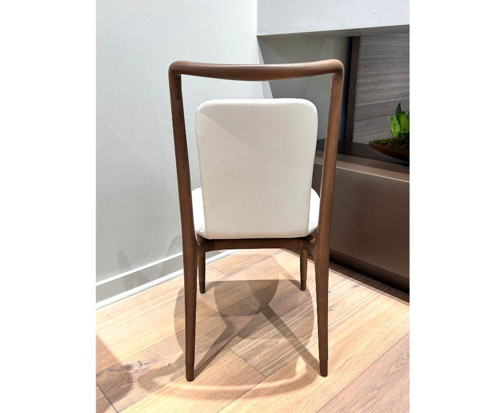 Giorgetti Ibla Leather Ash Wood Dining Chair by Roberto Lazzeroni 1