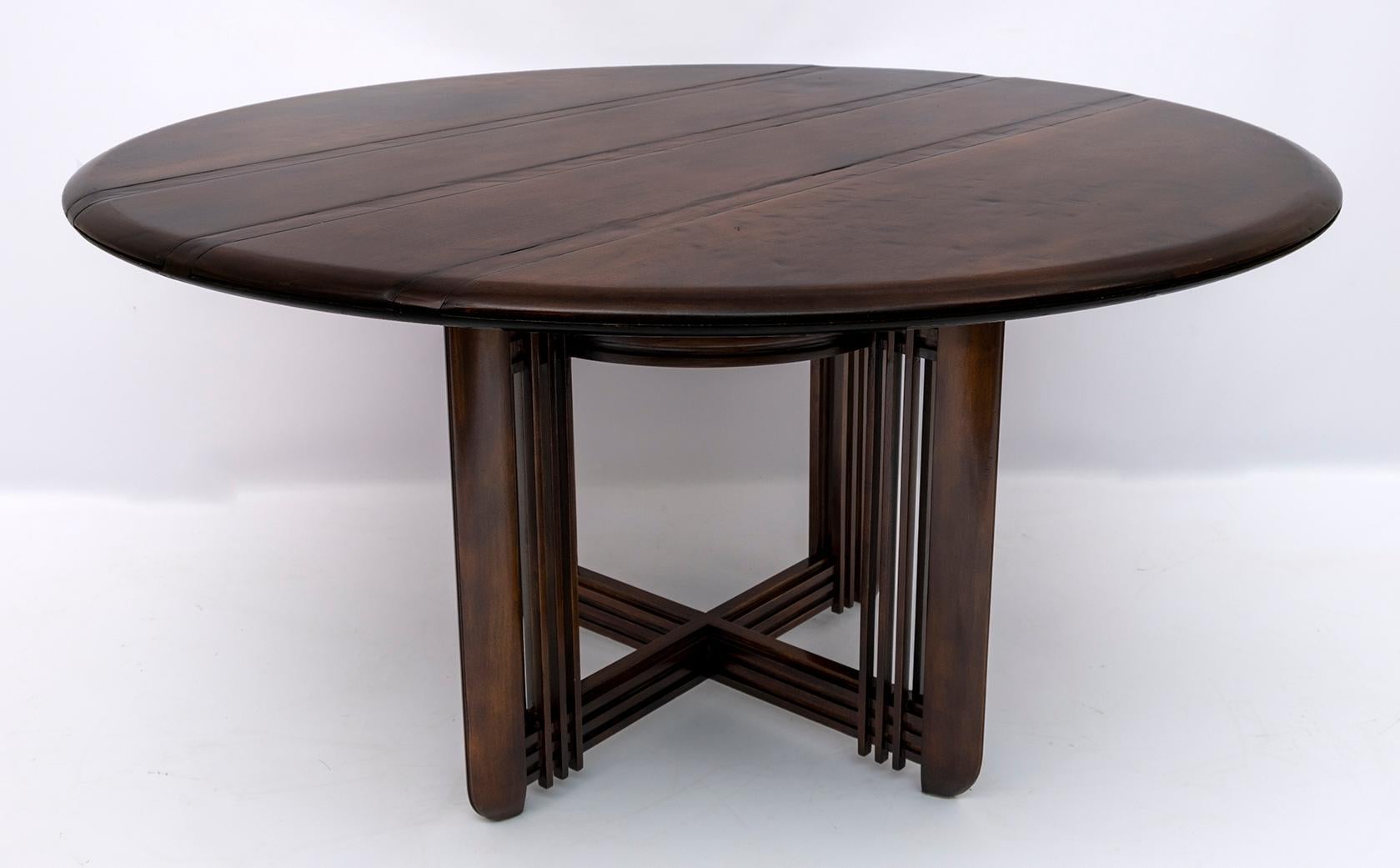 Beech Giorgetti Italian Round Dinning Table 