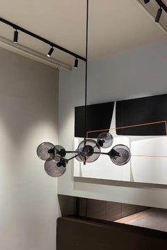 Lampada a sospensione Giorgetti Kendama 8 di Massimo Zazzeron