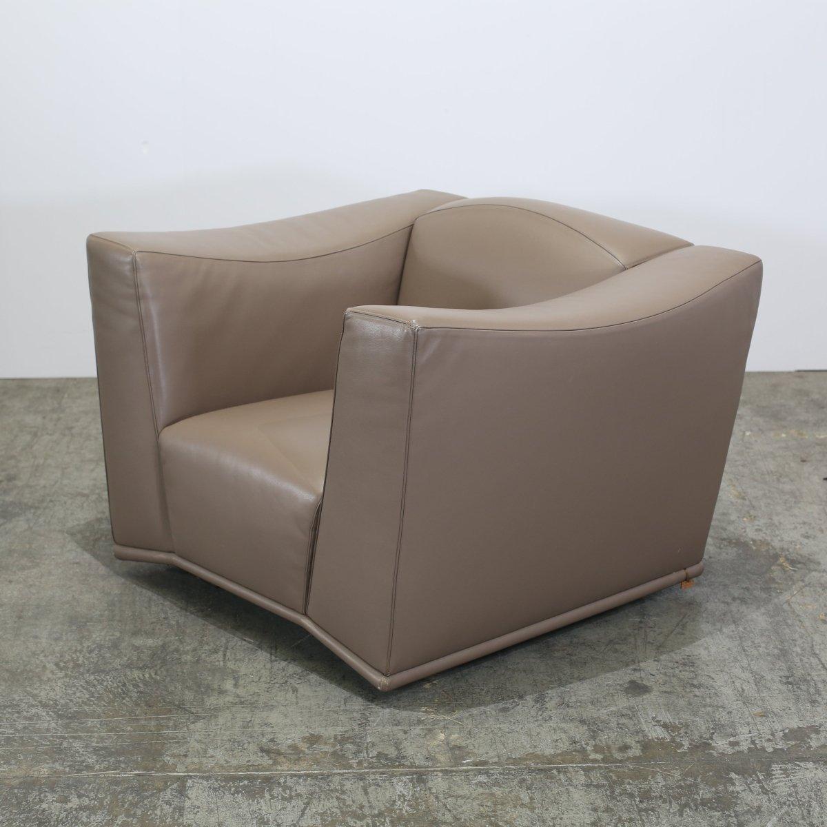Pelle Poltrona in pelle Giorgetti in vendita