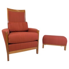 Fauteuil Giorgetti New Gallery avec repose-pieds d'Ottoman par Umberto Asnago