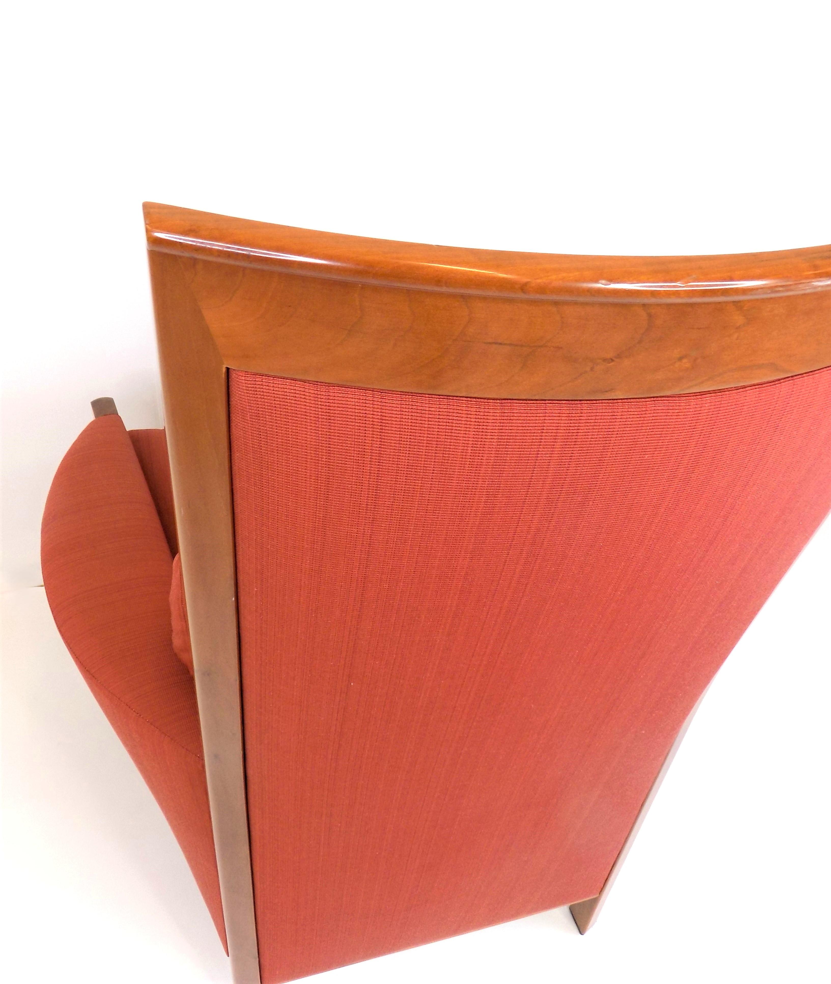 Giorgetti New Gallery Art Deco armchair with ottoman by Umberto Asnago In Good Condition In Ludwigslust, DE