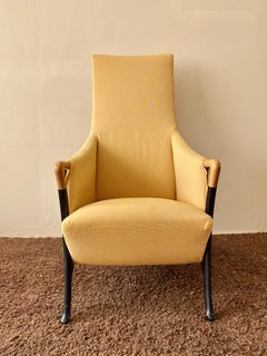Giorgetti Progetti Yellow Wing chair, Highback Chair.