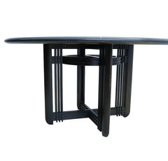 Table à manger ronde Giorgetti, conçue par Umberto Asnago, couleur au choix
