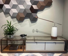 Giorgetti Town Walnut Cabinet Designed by Carlo Colombo