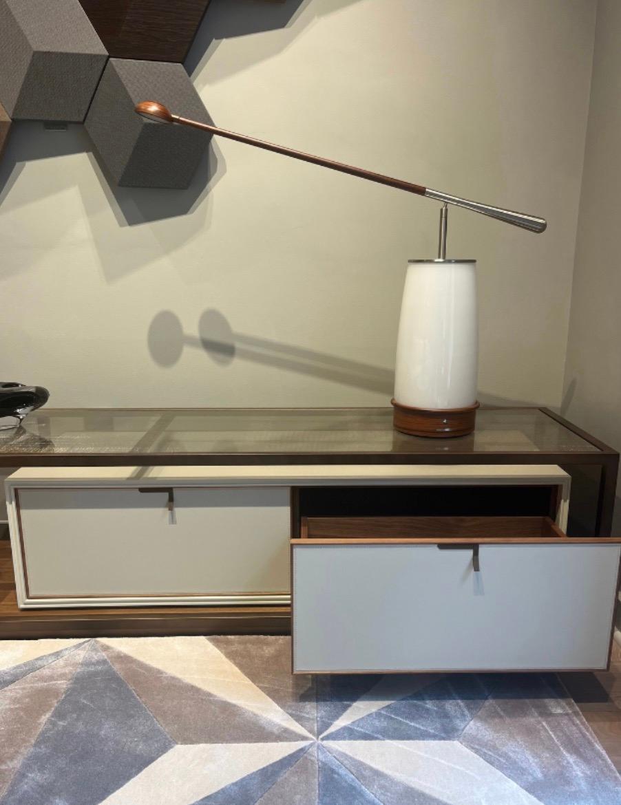 Modern Giorgetti Town Walnut Cabinet Designed by Carlo Colombo  For Sale