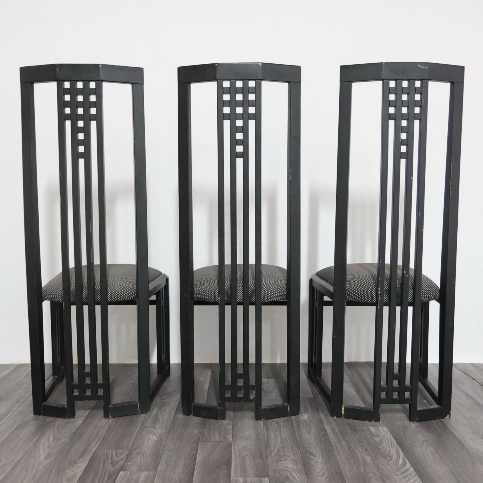 Giorgetti Tris Sedie Tronetto in Legno 1970's Design Modernariato in vendita 5