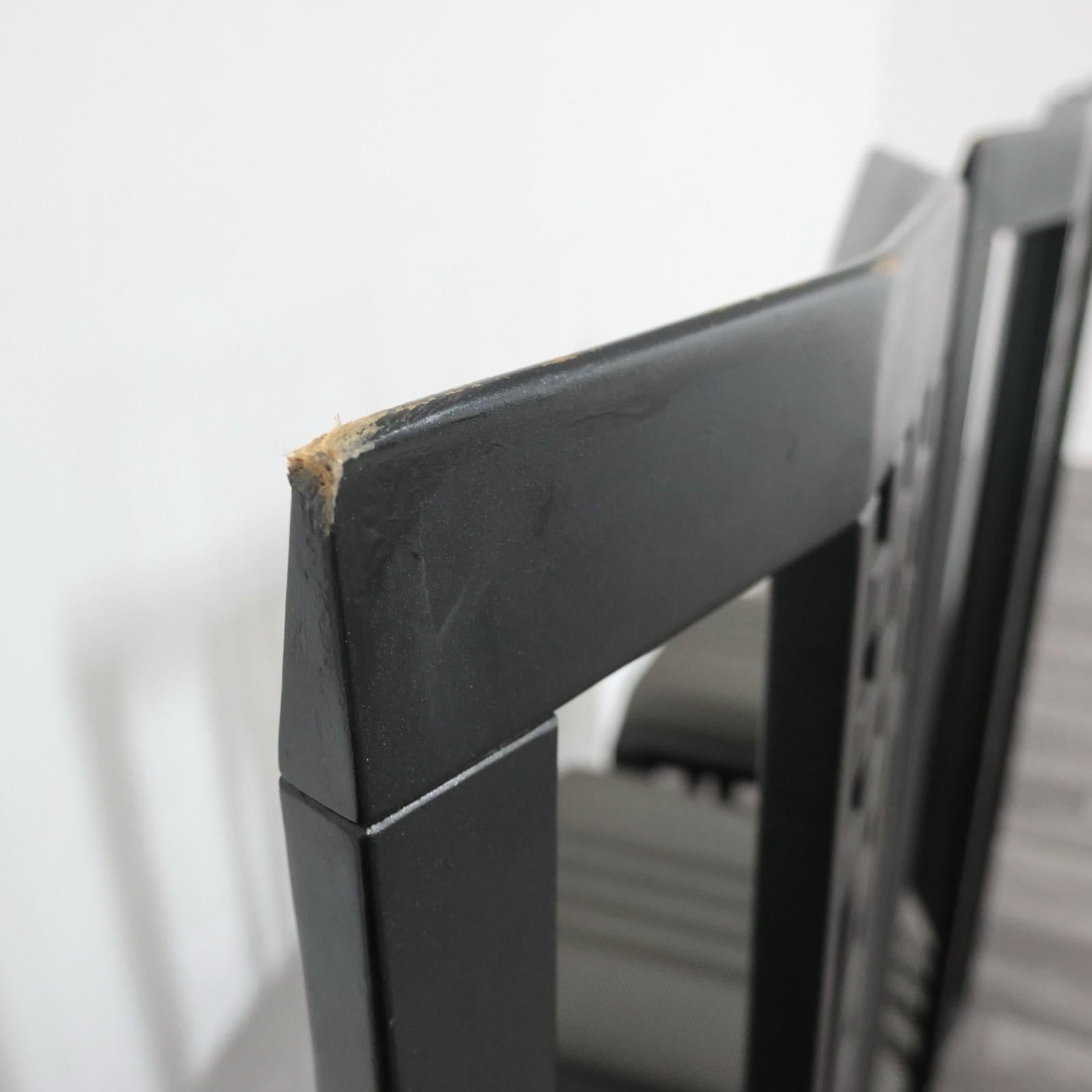 Giorgetti Tris Sedie Tronetto in Legno 1970's Design Modernariato in vendita 9