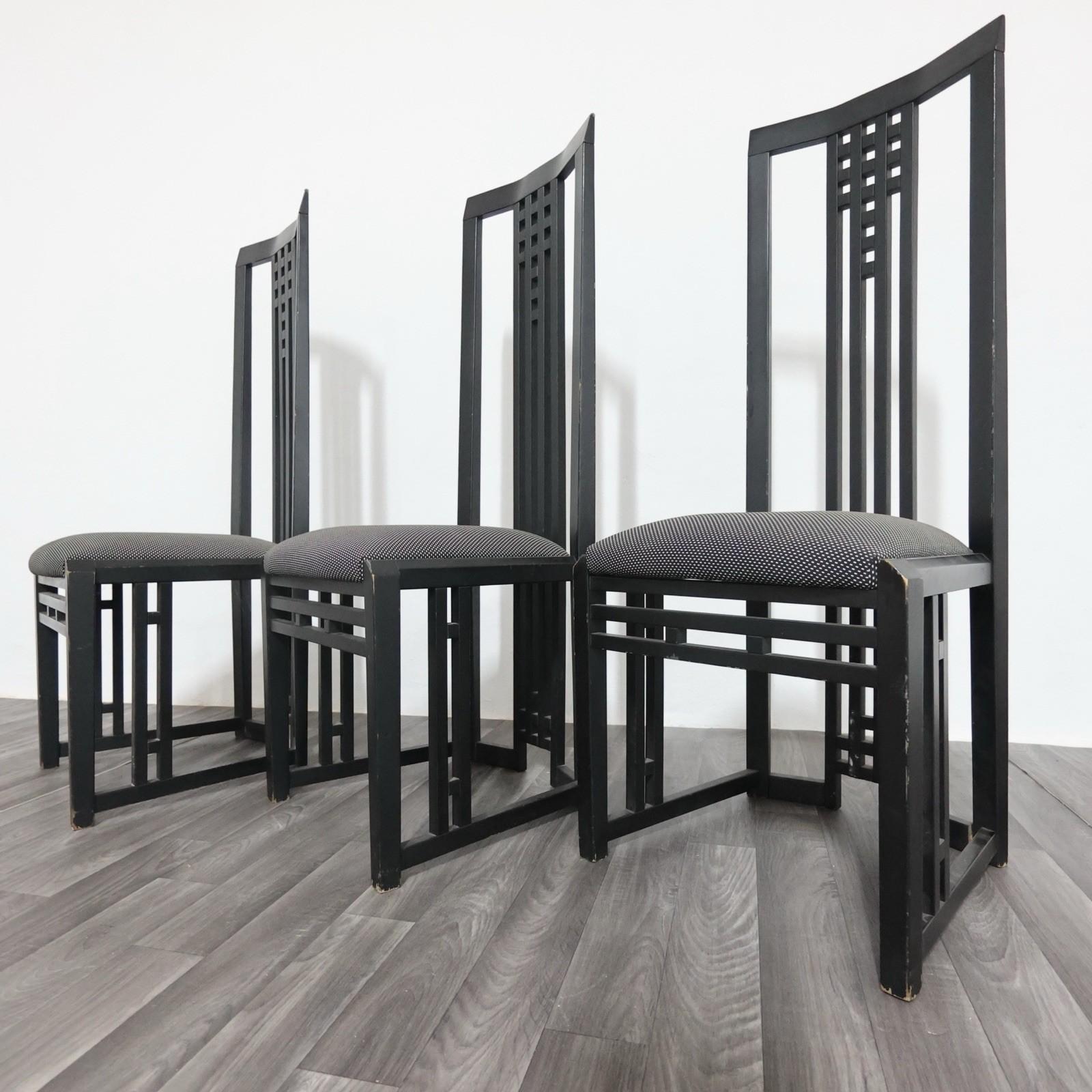 Giorgetti Tris Sedie Tronetto in Legno 1970's Design Modernariato in vendita 12