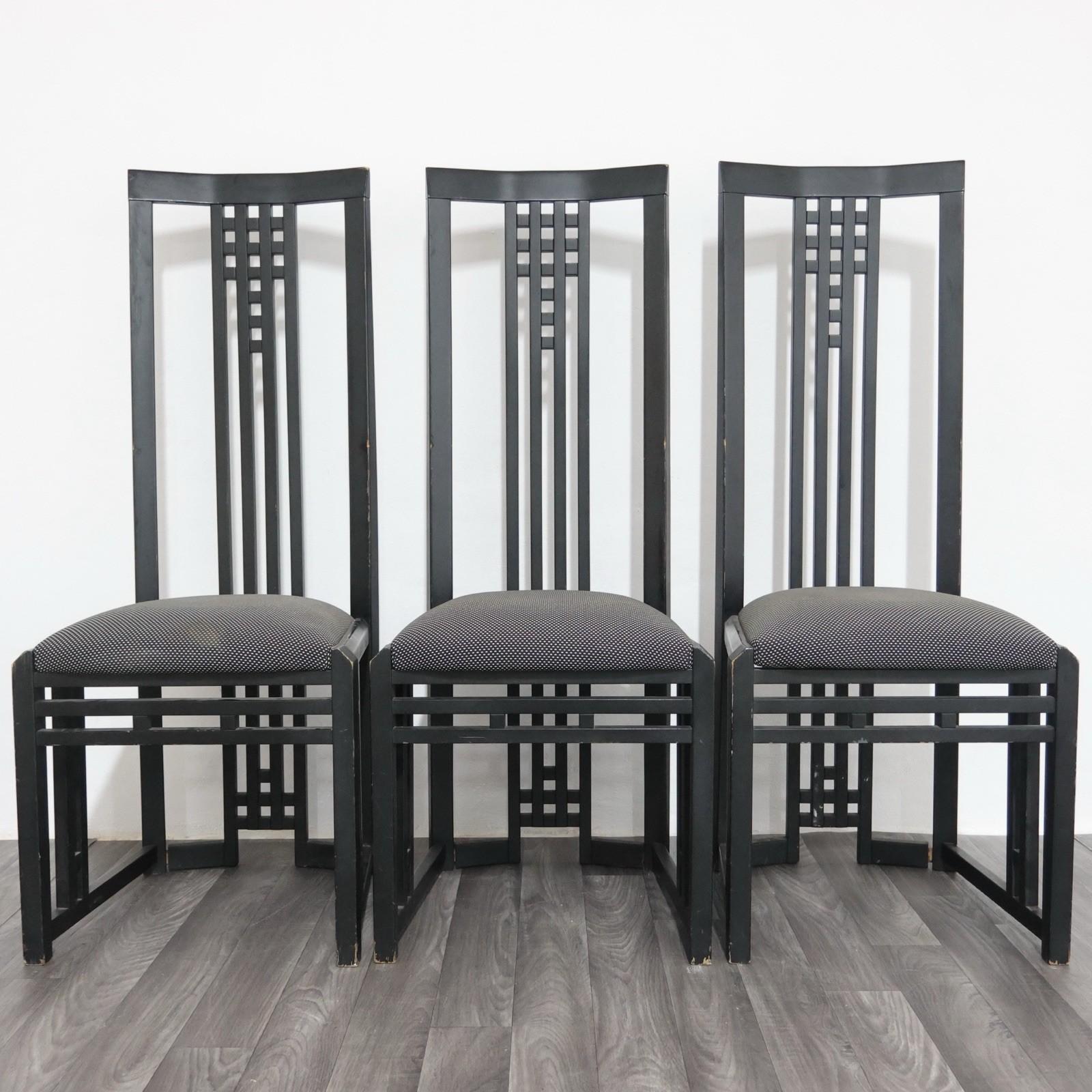 Italiano Giorgetti Tris Sedie Tronetto in Legno 1970's Design Modernariato in vendita