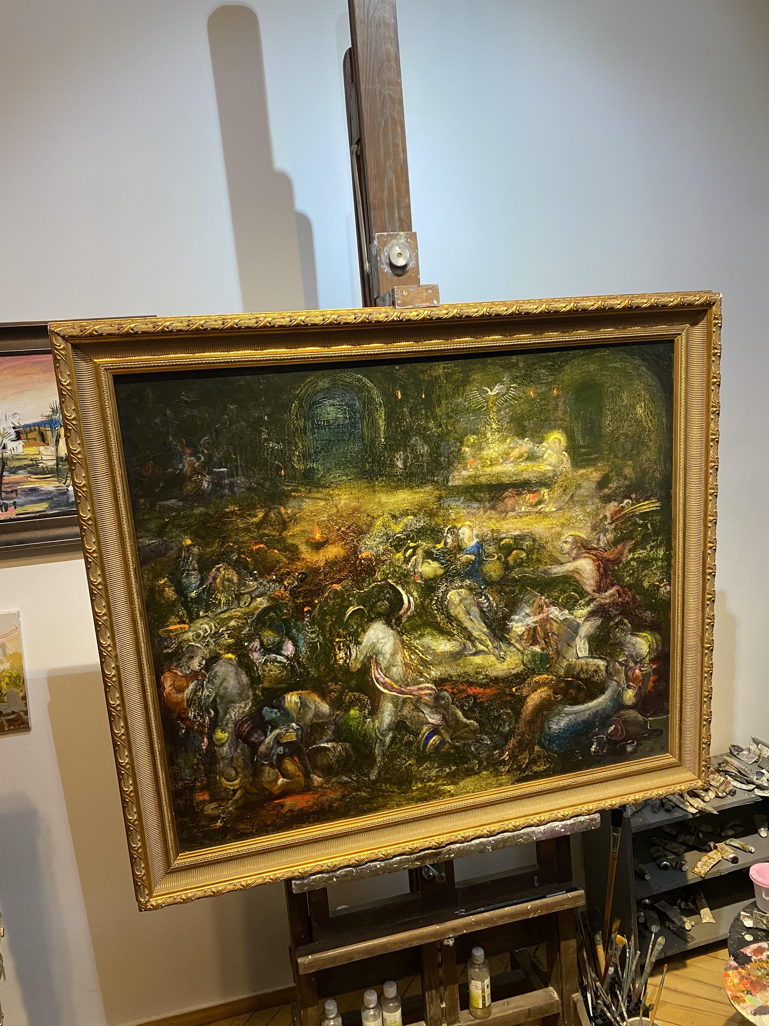 Arte georgiano contemporáneo de Giorgi Kukhalashvili -  Expulsión de los mercaderes en venta 2
