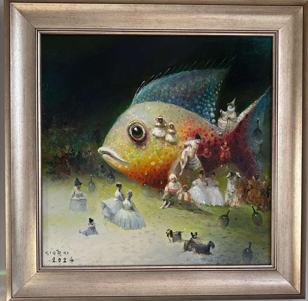 Zeitgenössische georgische Kunst von Giorgi Melikidze - Magischer Fisch im Angebot 1