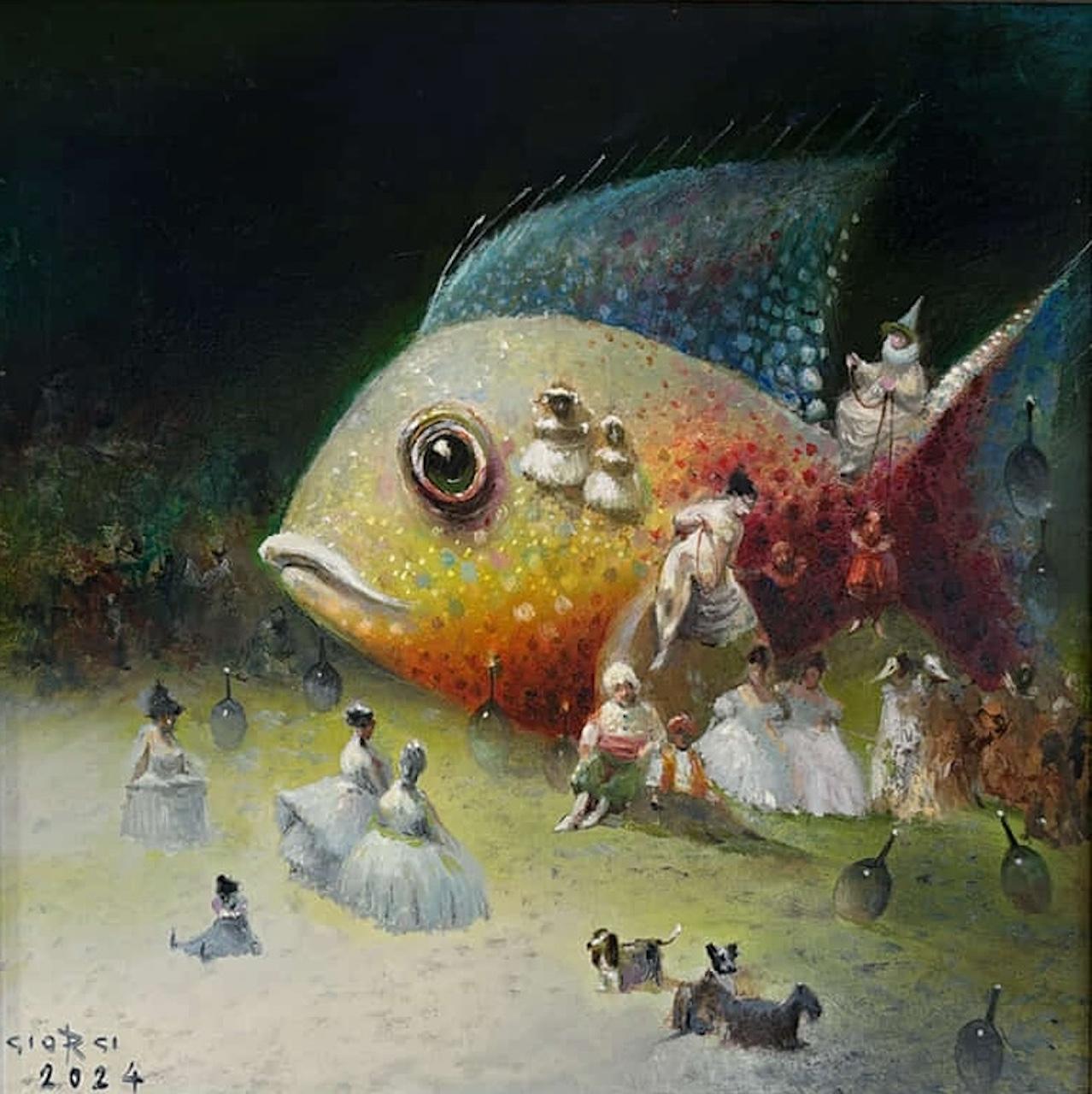 Zeitgenössische georgische Kunst von Giorgi Melikidze - Magischer Fisch