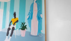 "Ave Maria" Pittura ad olio figurativa di grandi dimensioni su tela di Giorgi Qochiashvili
