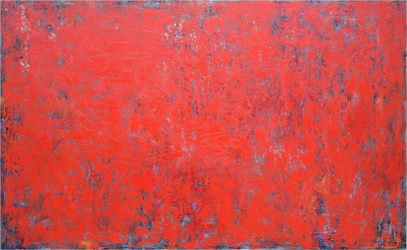 Abstract Painting GIORGI VEPKHVADZE - Composition N27. Huile sur toile, 28,5X 47 pouces. 2015. Par Giorgi Vepkhvadze.