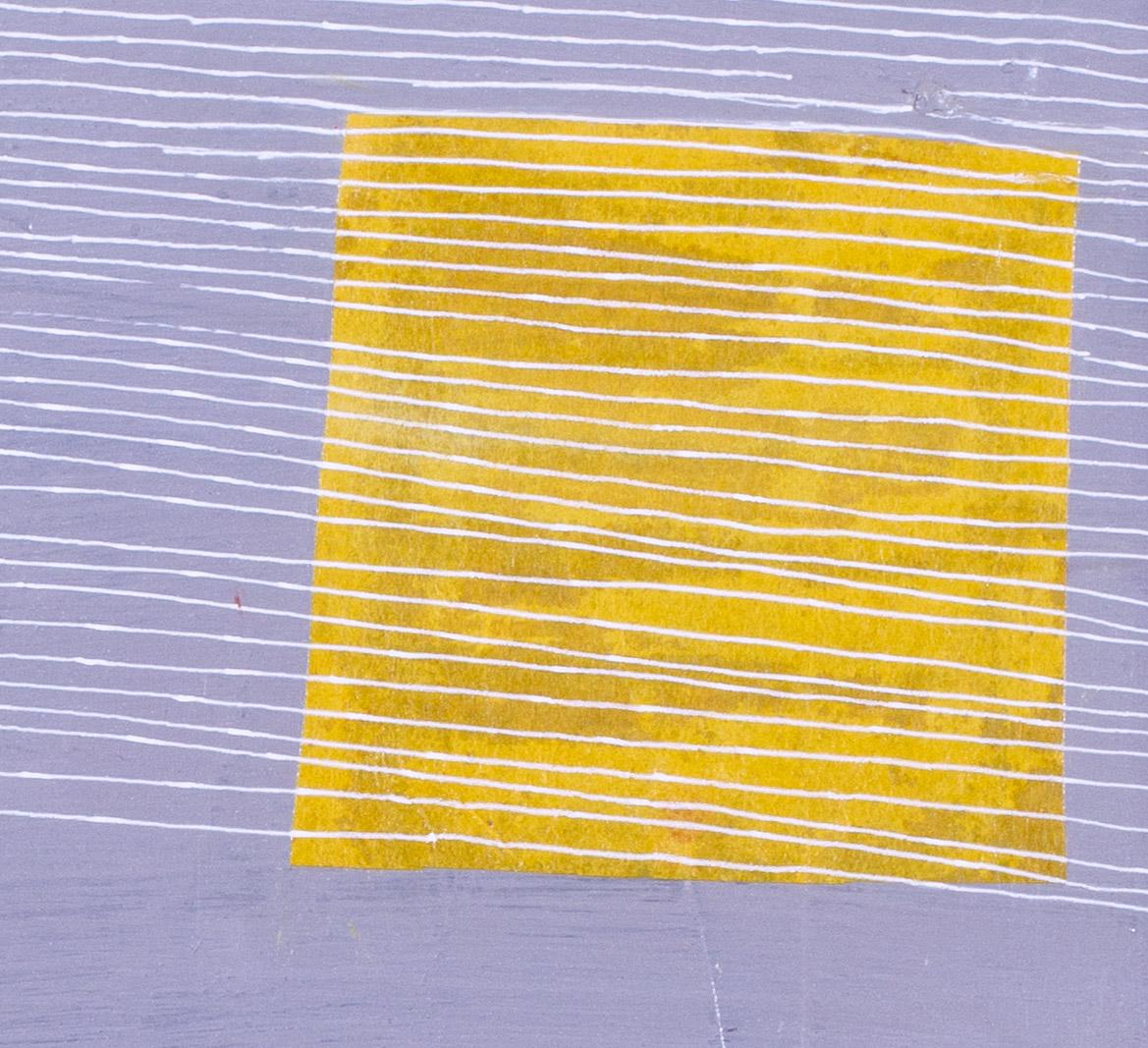 Opera quadrata astratta contemporanea americana di Giorgia Siriaco 'linee quadrate' in vendita 2