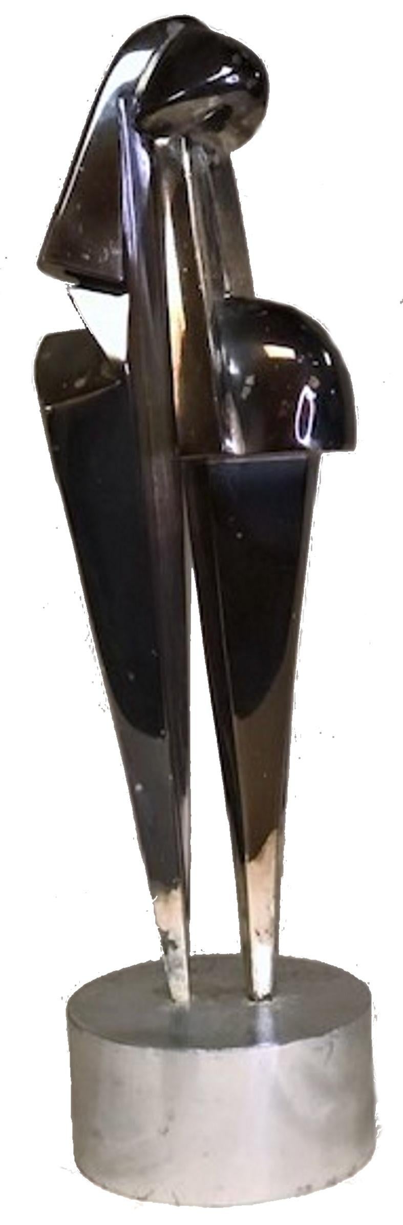Giorgio A. Roccamonte, Robot, Abstract Modern Chromed Metal Sculpture, Ca. 1960 In Good Condition For Sale In New York, NY
