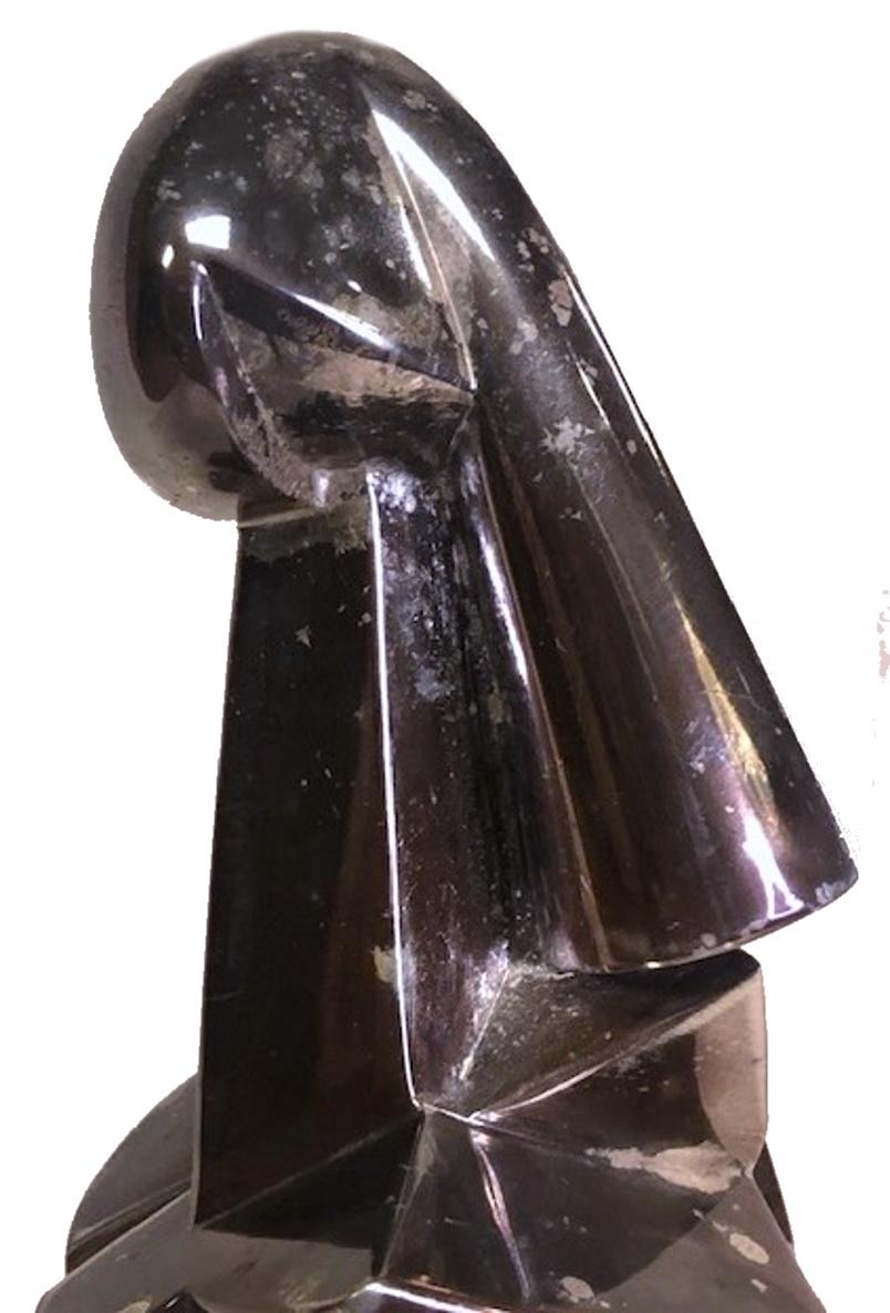 Giorgio A. Roccamonte, Robot, Abstract Modern Chromed Metal Sculpture, Ca. 1960 For Sale 1