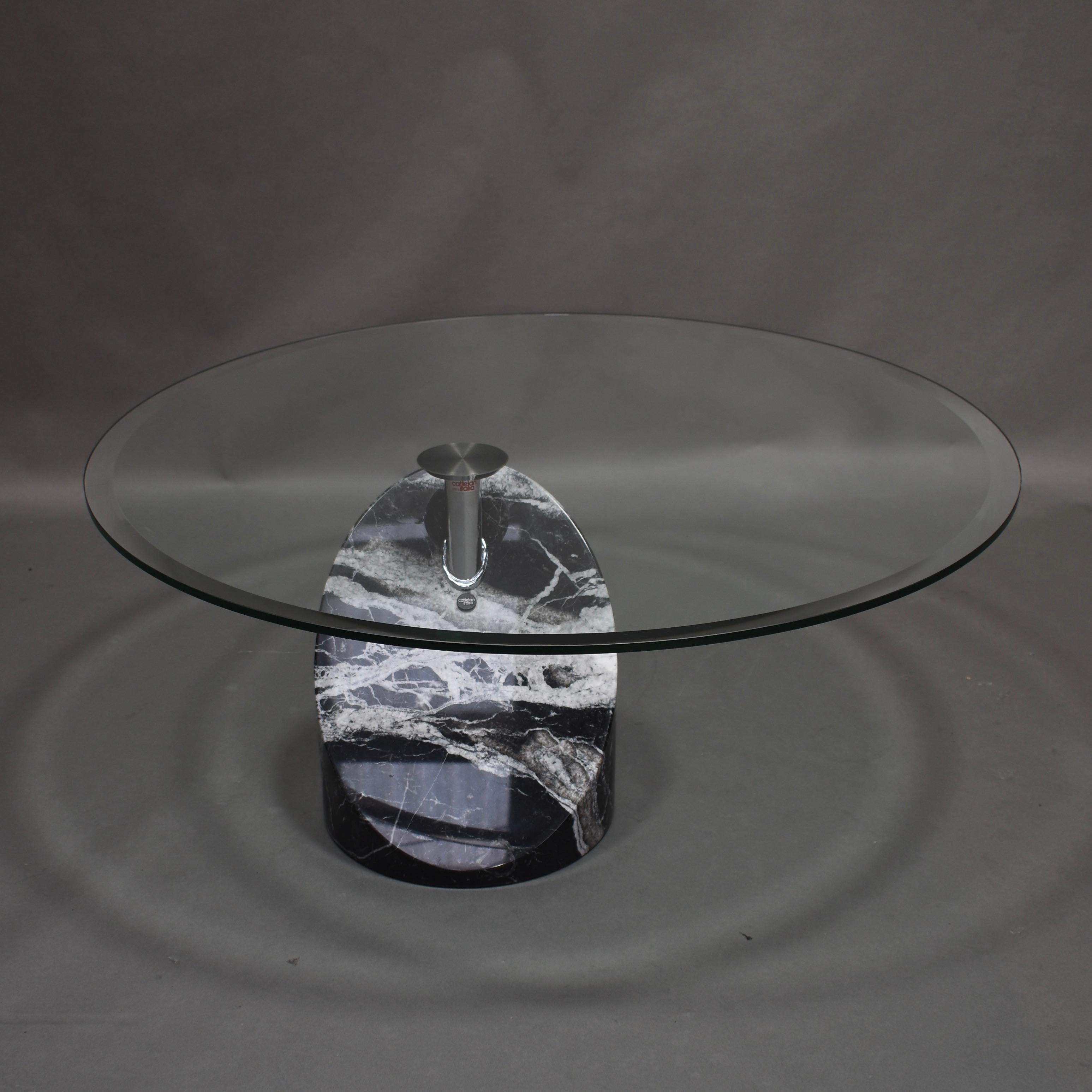 Giorgio and Maurizio Cattelan Coffee Table in Marble and Glass, Italy circa 1980 2