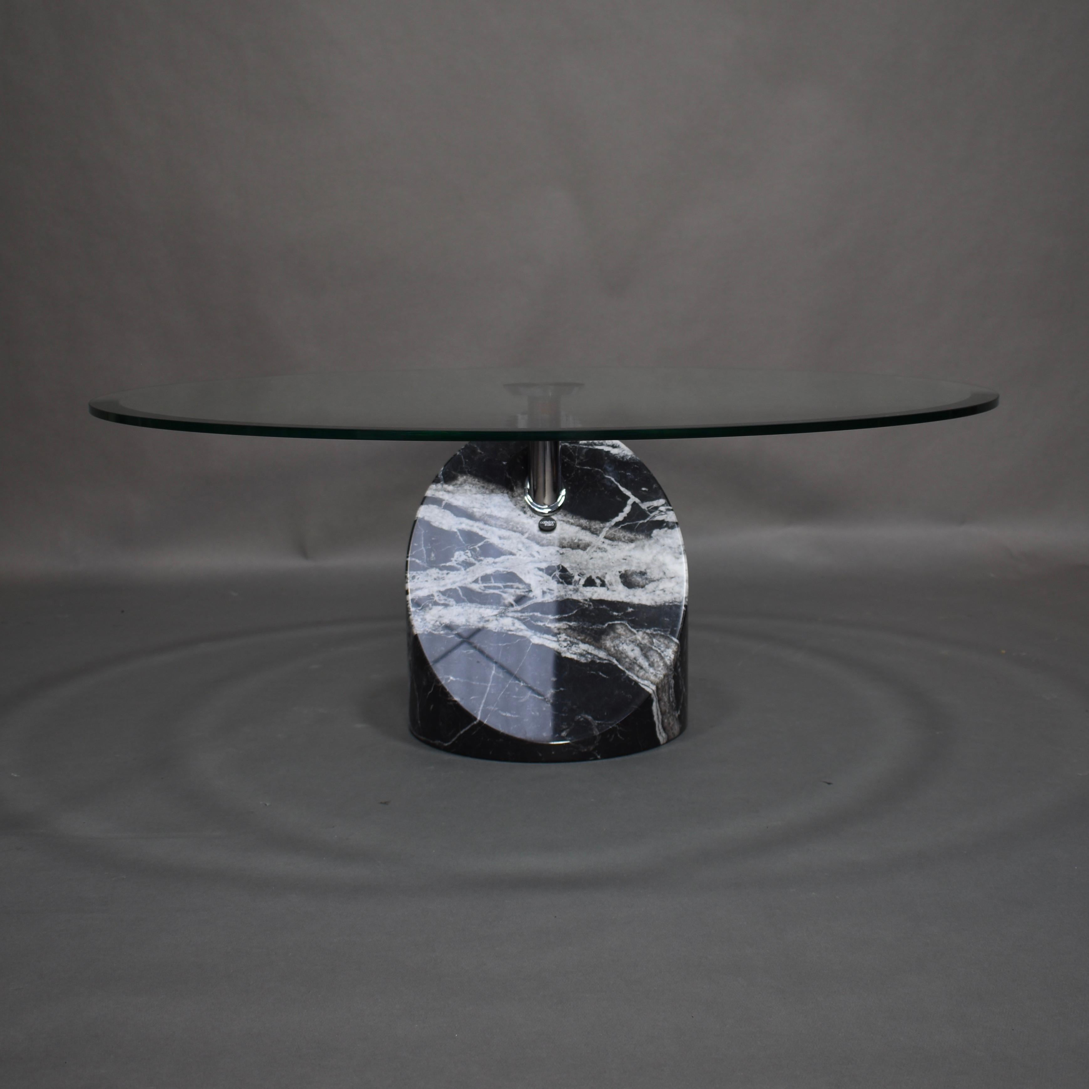 Giorgio and Maurizio Cattelan Coffee Table in Marble and Glass, Italy circa 1980 In Good Condition In Pijnacker, Zuid-Holland