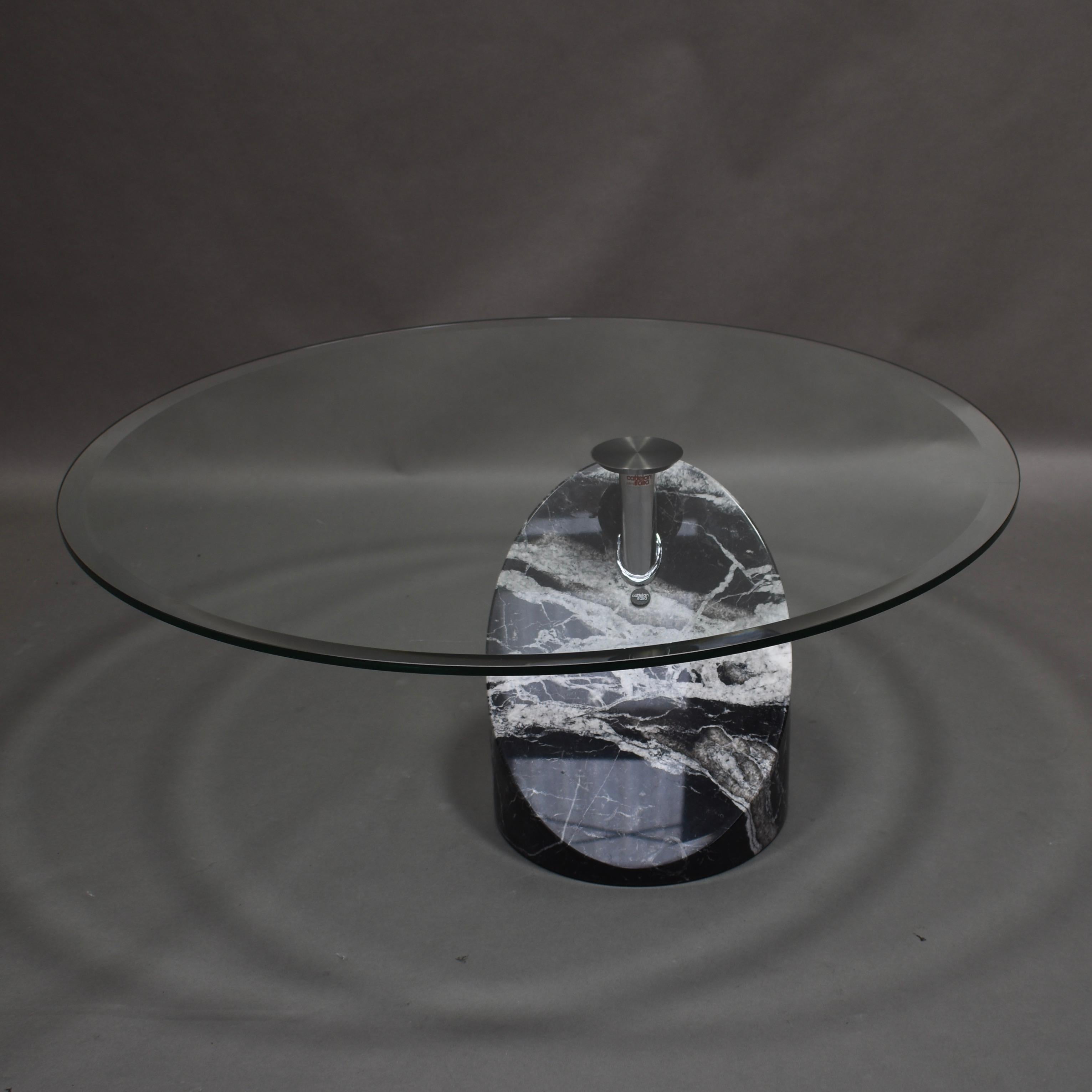 Giorgio and Maurizio Cattelan Coffee Table in Marble and Glass, Italy circa 1980 1