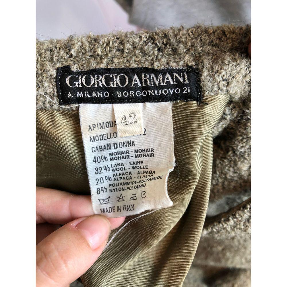 Giorgio Arman Wool Coat in Green In Good Condition In Carnate, IT