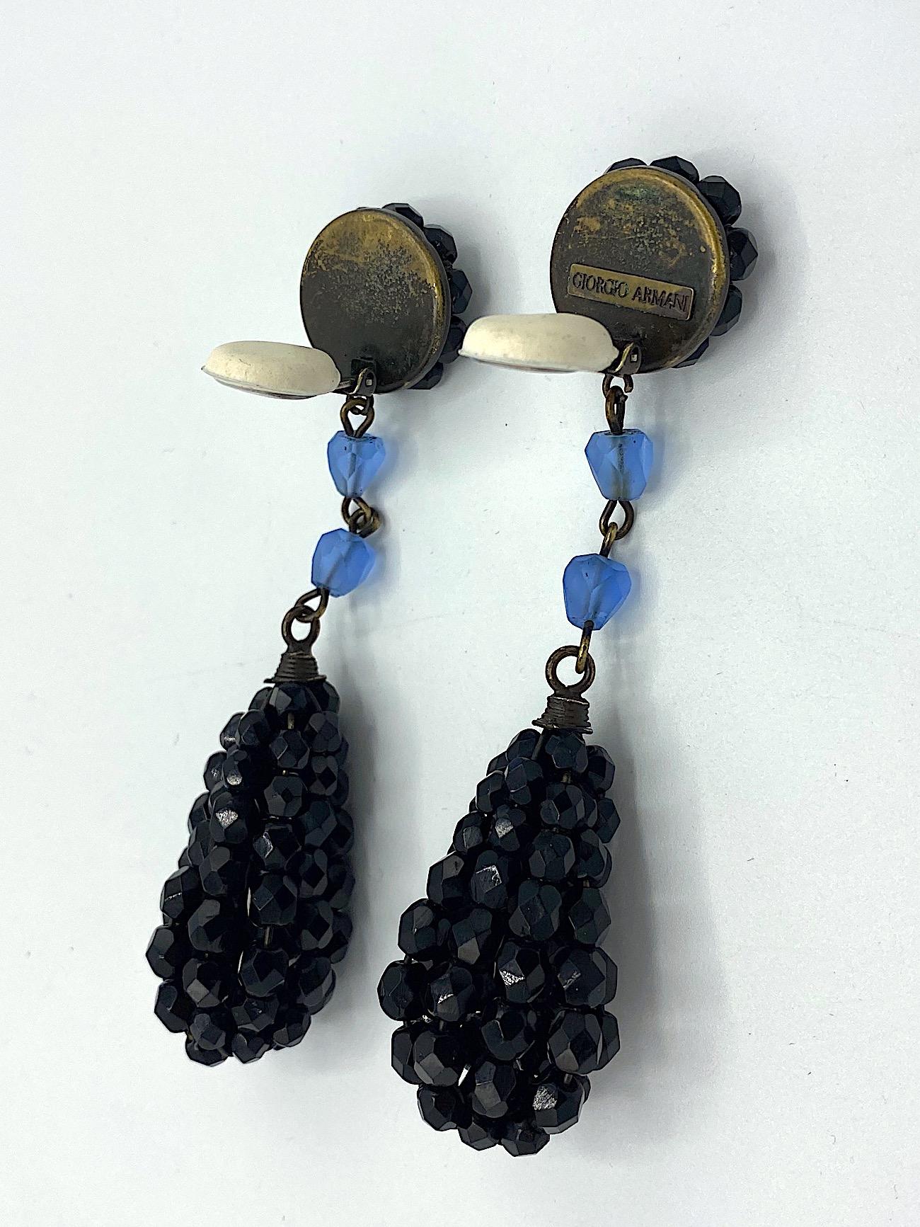 Women's Giorgio Armani 1980s Black Bead 4