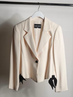 Giorgio Armani 1990's 2000's Jacket with Bows Silk Sz44