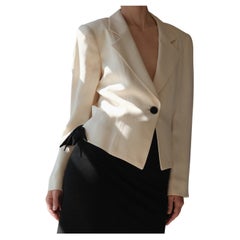 Vintage Giorgio Armani 1990's 2000's Jacket with Bows Silk Sz44