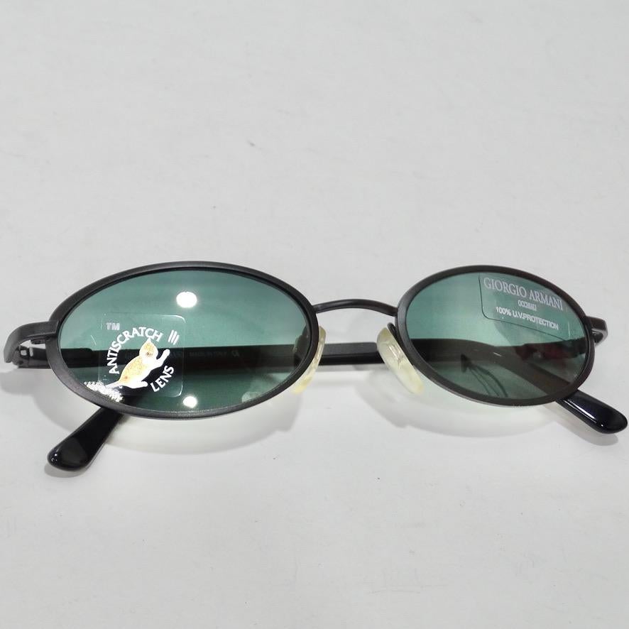 Giorgio Armani 1990er Schwarze Sonnenbrille im Angebot 4