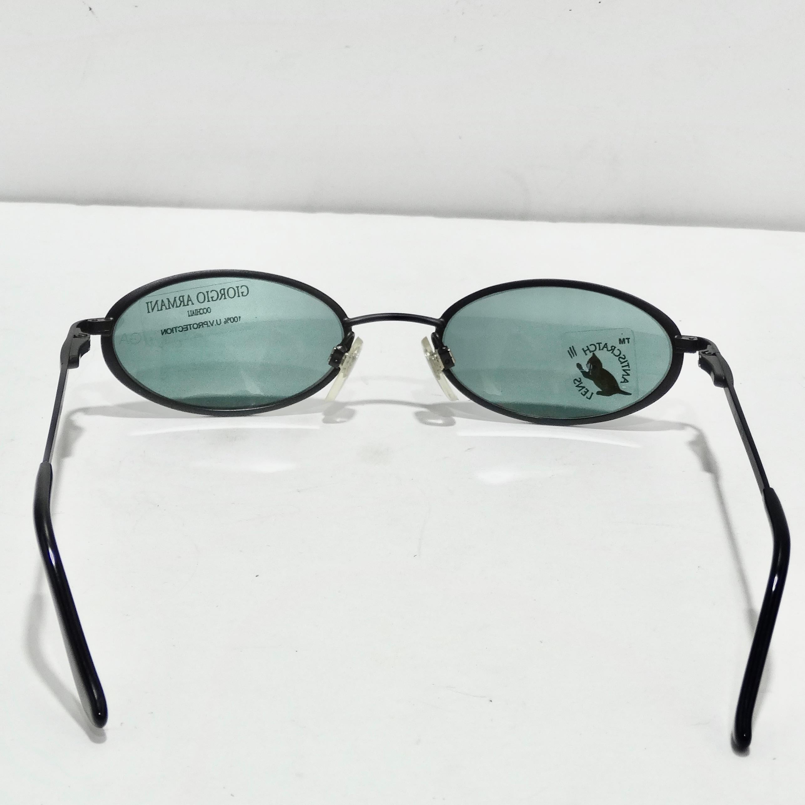 Giorgio Armani 1990er Schwarze Sonnenbrille im Angebot 5
