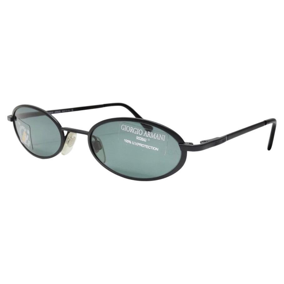 Giorgio Armani 1990er Schwarze Sonnenbrille im Angebot