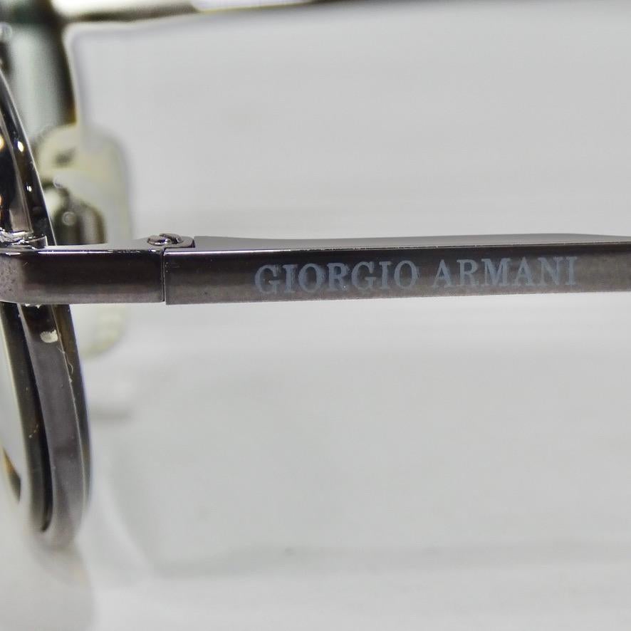 Women's or Men's Giorgio Armani 1990s Black Tortoise Sunglasses For Sale