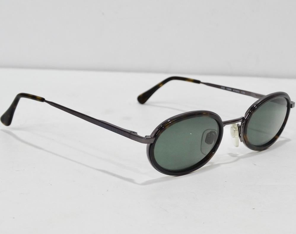 Giorgio Armani 1990s Black Tortoise Sunglasses For Sale 4