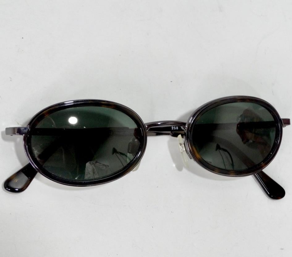 Giorgio Armani 1990s Black Tortoise Sunglasses For Sale 5